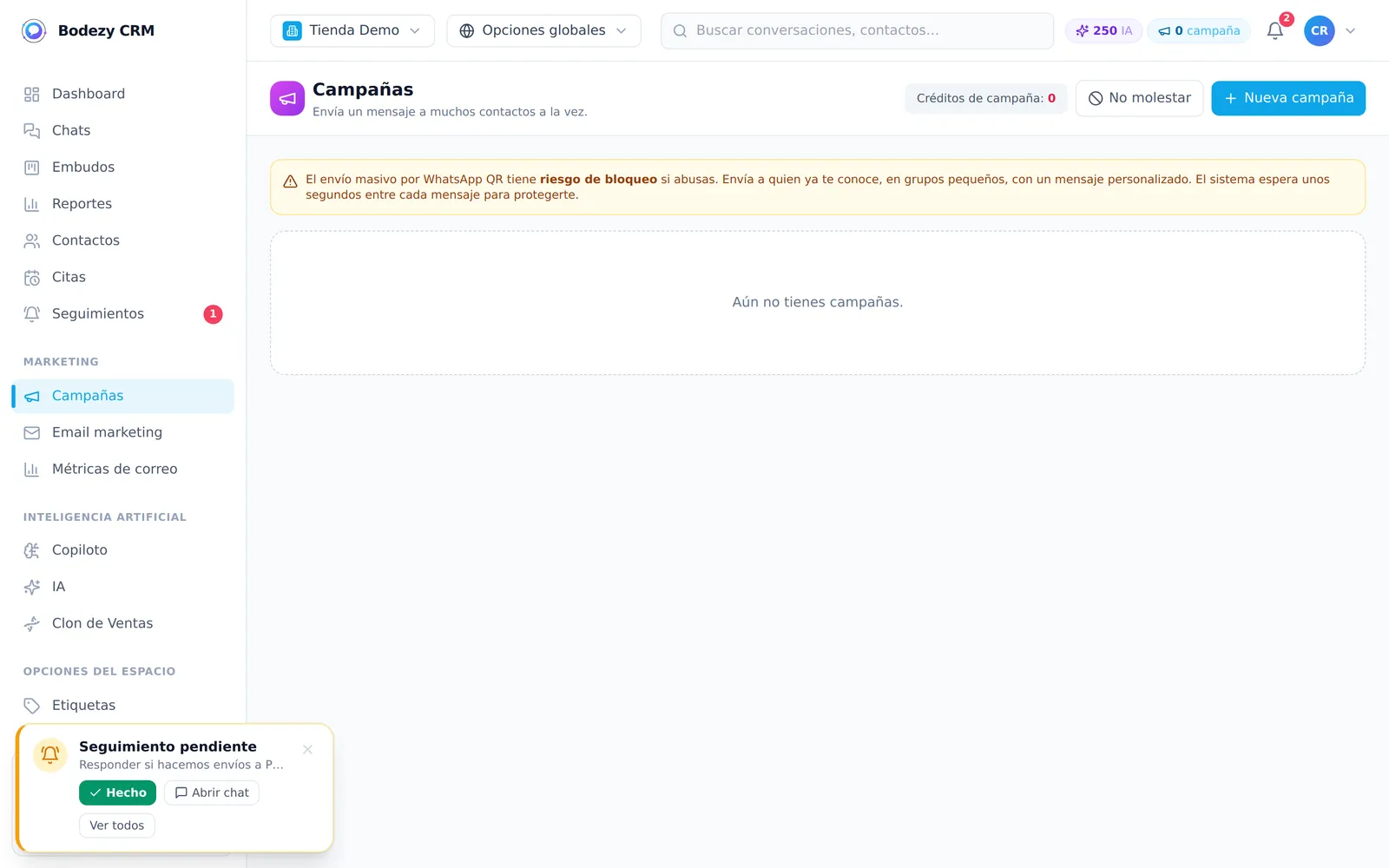 Campañas para llenar tu local entre semana — Bodezy CRM para Restaurantes y cafeterías